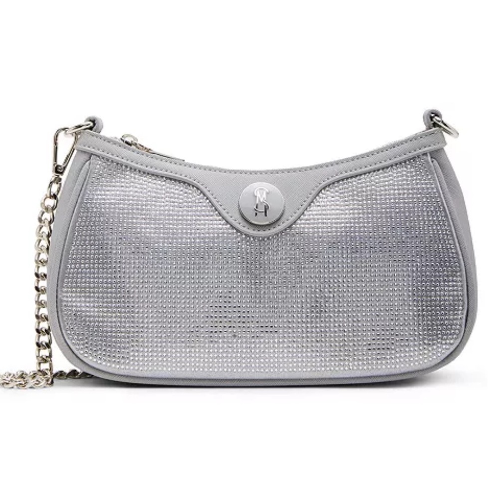 NWT Steve Madden Silver Shoulder Bag